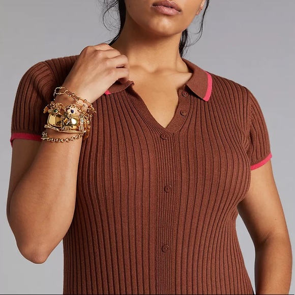 Anthropologie Dolan Rib Knit Midi Dress - Picture 2 of 3